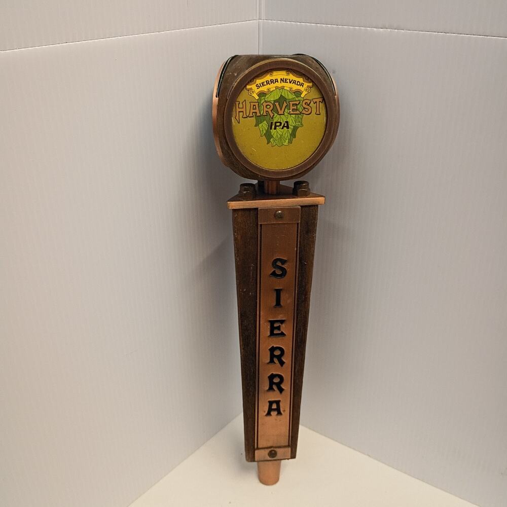 Sierra Nevada Harvest IPA insert 12" Beer Tap Handle Brewing Brewery Draft Keg